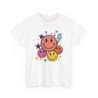 Tee-shirt Unisexe Smileys Multicolores Positifs T-shirt Pop Art Fun et Coloré Design Vibes Heureuses S à 3XL