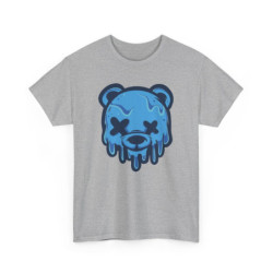 Tee-shirt Graphique Ours Fondu Bleu – Style Cartoon Drip – Unisexe Adulte S à 3XL