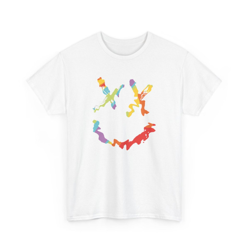T-shirt Smiley X Gribouillé – Design Coloré Peinture Abstraite – Unisexe Adulte S à 3XL