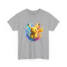 T-shirt Style Manga Créature Jaune – Splash Color Arc-en-ciel  Unisexe Geek Cartoon Blanc, Gris, Noir