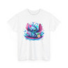 T-shirt Stitch Kawaii Assis – Illustration Splash d’Eau & Fleur Tropicale