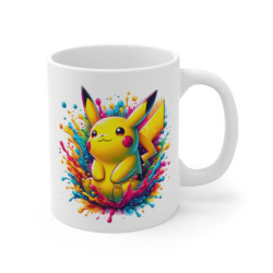 Tasse Créature Jaune Pikachu – Mug Électrique Pop Coloré – Cadeau Fun Céramique 325ml