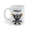 Tasse Personnalisable Chauve-Souris Fatiguée – Mug Créature Kawaii avec Café et Prénom – Cadeau Mignon Céramique 325ml