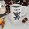 Tasse Personnalisable Chauve-Souris Fatiguée – Mug Créature Kawaii avec Café et Prénom – Cadeau Mignon Céramique 325ml