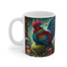 Tasse Coq Féerique Couleurs Arc-en-ciel – Mug Forêt Magique Fantaisie – Cadeau Original 325ml