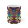 Tasse Furet Illustration Fleurie – Mug Printemps Animal Mignon – Cadeau Fantaisie Nature Colorée 325ml