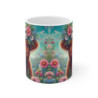 Tasse Vache Highland Couronne Fleurie – Mug Bohème Panoramique – Cadeau Ferme Nature Céramique 325ml