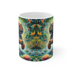 Tasse Tigre Jungle Cascade – Mug Panoramique Fantaisie – Cadeau Animalier Exotique Céramique 325ml