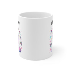 Tasse Licorne Personnalisée Prénom – Mug Kawaii Arc-en-Ciel Fille – Cadeau Enfant Magique Céramique 325ml