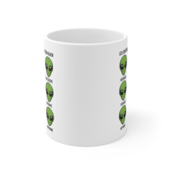 Tasse Alien Humour – Mug Céramique Les Différentes Humeurs Français – Cadeau Original Geek 325ml