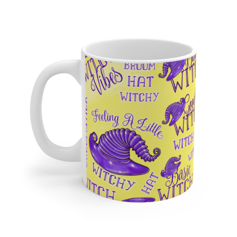 Mug Witch Vibes – Chapeau de Sorcière Violet – Tasse Halloween Magique et Fun – Cadeau Sorcière ou Fan de Magie 325ml