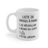 Tasse Céramique 325ml “Liste de Choses à Faire” – Mug Humour Café Emoji – Cadeau Drôle