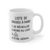 Tasse Céramique 325ml “Liste de Choses à Faire” – Mug Humour Café Emoji – Cadeau Drôle