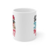 Tasse Céramique 325ml “Trois Coups de Bec” – Mug Poule Humour – Je Parais Calme mais Dans ma Tête…