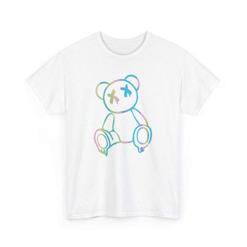 Tee Shirt Ours Coloré Pastel – T-shirt Unisexe Graphique Décontracté S à 3XL – Design Mignon et Artistique