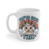 Tasse You’ve Goat This – Mug Chèvre Licorne Arc-en-Ciel – Cadeau Motivation Drôle 325ml