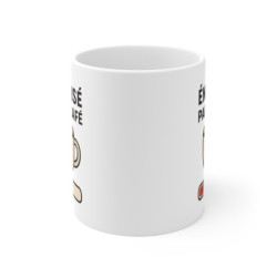 Tasse Énergisé par le Café – Mug Humour Kawaii Tasse Mignonne – Cadeau Amoureux du Café 325ml