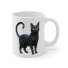 Mug Chat Noir Élégant – Tasse Céramique Chat Réaliste aux Yeux Verts – Cadeau Amoureux des Chats 325ml