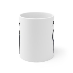 Mug Personnalisé Chat Noir – Tasse Céramique avec Prénom – Illustration Réaliste de Chat Noir aux Yeux Verts