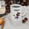 Mug Personnalisé Sorcière – Tasse Halloween avec Prénom – Illustration d’une Petite Sorcière sur Balai – Cadeau Magique