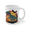 Mug Dinosaure Halloween 325ml – Tasse Céramique T-Rex Citrouilles Chauves-Souris – Cadeau Café Thé Effrayant