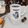 Tasse Personnalisable Pingouin 325ml – Mug Hiver Café Flocons – Cadeau Original avec Prénom en Céramique