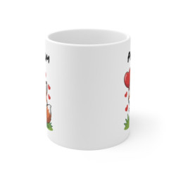 Tasse Personnalisable Renard 325ml – Mug Cœur & Renard Mignon avec Prénom – Cadeau Amour
