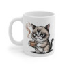 Mug Chat Grognon 325ml – Tasse Céramique Café Matin Cartoon – Cadeau Drôle Original