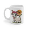 Mug Chèvre Mignonne 325ml – Tasse Céramique Tournesol & Fleurs Cartoon – Cadeau Nature Original