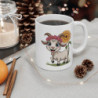 Mug Chèvre Mignonne 325ml – Tasse Céramique Tournesol & Fleurs Cartoon – Cadeau Nature Original