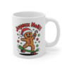 Tasse de Noël – Mug Bonhomme Pain d’Épices sur Skateboard avec Bonnet de Père Noël – Cadeau Festif Original
