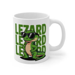 Tasse Lézard Cool 325ml – Mug Reptile Drôle Cartoon – Cadeau Humour Amis Collègues Céramique