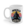 Tasse Papazilla 325ml – Mug Monstre Drôle Fête des Pères – Cadeau Original Papa Céramique