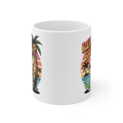 Tasse Dinosaure 325ml – Mug Humour Relax Bro – Cadeau Original Plage Vacances Céramique