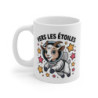Tasse Chèvre Astronaute 325ml – Mug Kawaii Espace “Vers les Étoiles” – Cadeau Original Animaux Céramique