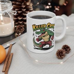 Tasse Crocodile 325ml – Mug Killer Croc Cartoon – Cadeau Original Animal Sauvage Musclé Céramique