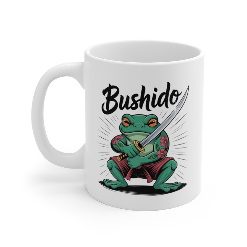 Tasse Grenouille Bushido 325ml – Mug Samouraï Katana – Cadeau Original Culture Japonaise Céramique