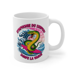 Tasse Serpent 325ml – Mug Surf Symphonie du Serpent – Cadeau Original Humour Océan Céramique
