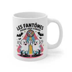 Mug Fantômes Disco – Les Fantômes Veulent Juste S’Amuser – Tasse Halloween Amusante et Festive