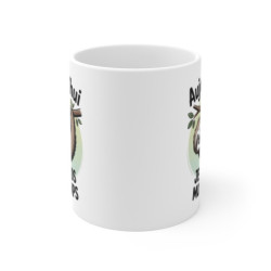 Mug Humour Paresseux – Tasse Céramique 325ml Sloth « Je prends mon temps » – Cadeau Détente Relax