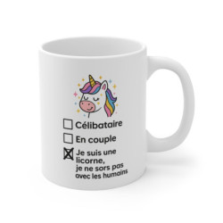 Mug Humour Licorne – Tasse Céramique 325ml « Je suis une Licorne » – Cadeau Mignon et Fantaisie