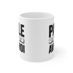 Mug Humour Geek – Tasse Céramique 325ml Clavier AZERTY « Parle avec moi » – Cadeau Bureau Programmation