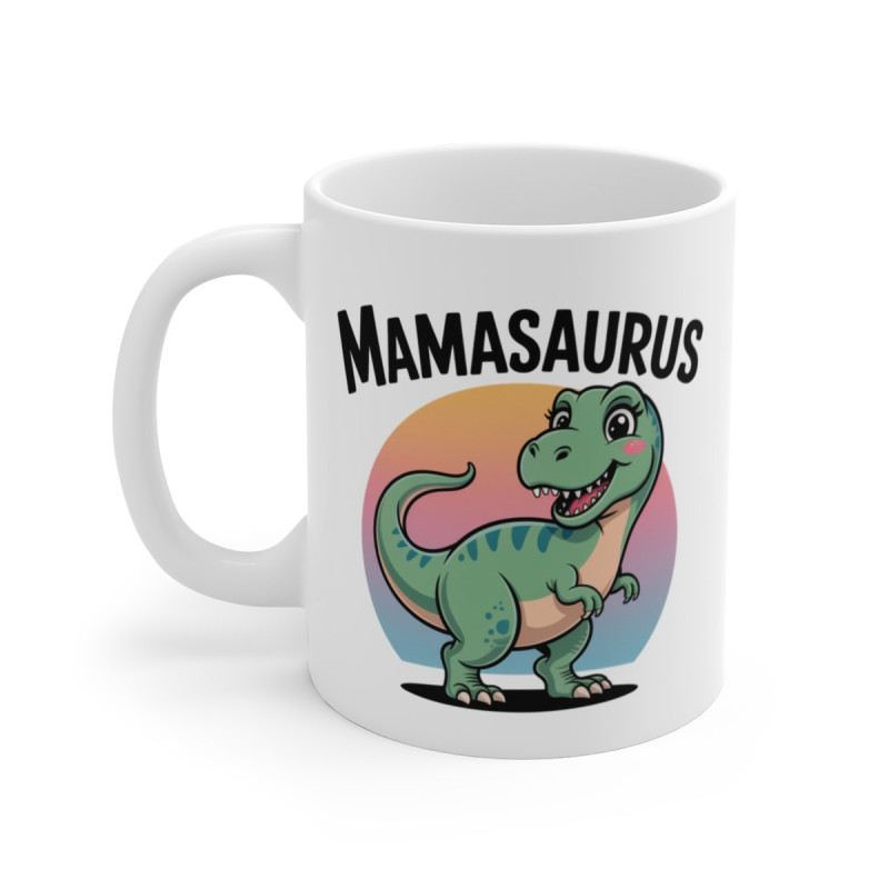 Mug Maman Humour – Tasse Céramique 325ml Mamasaurus Dinosaure – Cadeau Original Fête des Mères