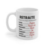 Mug Humour Retraite – Tasse Céramique 325ml « Faire tout ce que je veux » – Cadeau Départ Retraite