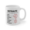 Mug Humour Retraite – Tasse Céramique 325ml « Faire tout ce que je veux » – Cadeau Départ Retraite