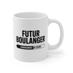 Mug Futur Boulanger – Tasse Céramique 325ml « Chargement en cours » – Idée Cadeau