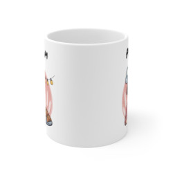 Tasse Personnalisable 325ml – Mug Céramique Boulangère et Croissants – Cadeau Gourmand