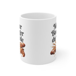Tasse Meilleur Boulanger du Monde 325ml – Mug Céramique Pain et Croissant – Cadeau Original