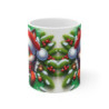 Tasse Noël 325ml – Mug Céramique Renard Cartoon Bonnet et Écharpe – Cadeau Original Hiver Chocolat Chaud