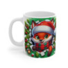 Tasse Noël 325ml – Mug Céramique Renard Cartoon